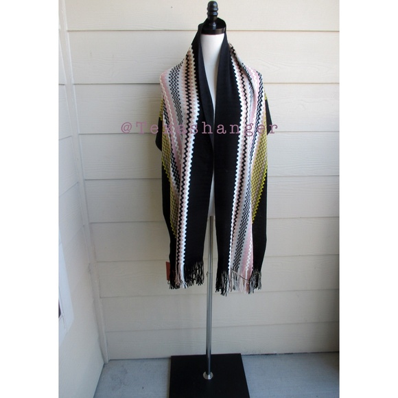 NWT Missoni Striped Pattern Multicolor Scarf - Picture 7 of 9